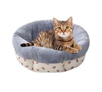 Nuyhgtr Cat Beds for Indoor Cats, Warm Donut Pet Bed, Soft Cat Bed for Small Dogs, Calming Cat Bed, Machine Washable Cat Bed, Round Cat Bed with Non-Slip Bottom for Small Puppy