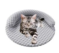Nuyhgtr Cat Cooling Mat, Washable Couch Blanket, Non-Slip Cooling Bed Cushion, Soft Resting Pad for Dogs, Kittens, Puppies, Indoor, Outdoor, Car, Cage, Sofa, 17.72x23.62 Inches, Blue, Gray