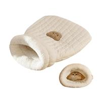 Nuyhgtr Cat Sleeping Mat with Cute Bear Pattern, Warm Cozy Cat Sleeping Sack, Cat Bed with Soft Plush Lining, Cozy Cat Sleeping Bag with Cushion, Bear Patterned Cat Bed for Comfort