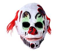 Nuyhgtr de carnaval de Halloween | integral para adultos | Máscara espeluznante de pelo rojo, máscara de terror con cabello rojo, máscara de miedo, máscara de re