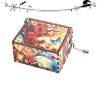 Nuyhgtr Decorative Music Box, for Halloween, Halloween Decorations, Wooden Music Box for Kids, Nostalgic Music Box, Artisan Craft Music Box, Music Box for Collectors
