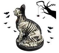 Nuyhgtr Decorative Sculpture for Halloween, Halloween Table Decor, Bookshelf Halloween Ornament, Spooky Skeleton Decoration, 12,5 x 9,5 x 9 cm, 4,92 x 3,74 x 3,54 in, for Halloween Table Bookshelf