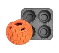 Nuyhgtr Dog Puzzle Toys, Freezing Slow Food Toy, 4-Cavity Silicone Trays, Treat Dispensing Ball, Small Dog Puzzle Toy, Training Treat Toy, Interactive Dog Toys For Small Dog