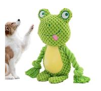 Nuyhgtr Dog Squeaky Toy, Cartoon Rope Doll for Puppies, Creative Chewing Interactive Pet Toy, Fox Elephant Frog Plush For Chewers, Sturdy Materials Puppy, 24cm