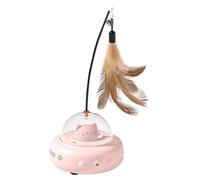 Nuyhgtr Feather Cat Teaser Wand, Rechargeable Electric Cat Toy, Sensing Pet Teaser Toy, 11.5x11x28 cm, / 4.53x4.33x11.02in, Interactive Feather Cat Teaser Wand for Chasing and Hunting