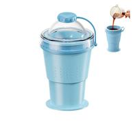 Nuyhgtr Folding Water Cup - Reusable Space-Saving Drinkware, 375ml Silicone Coffee Mug with Leak-Proof Lid, Portable Beverage Container, Travel Friendly Cup for Camping Beach Picnics