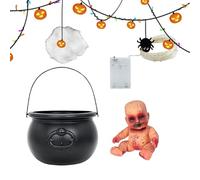 Nuyhgtr Halloween Decorations, Witch Cauldron Fog Maker, Halloween Black