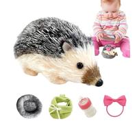 Nuyhgtr Hedgehog Plush Toy, Soft Hedgepig Toy, Silicone Animal Model, Cute Simulation Decor, Ideal for Living Room, Bedroom, Study, Unique Indoor Home Decoration, 7x13cm