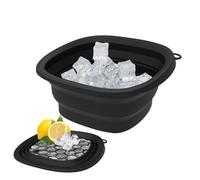Nuyhgtr Ice Face Bowl, Reusable Plegable Facial Cold Plunge Basin, Built in Tray Spa Tool, Facial, Skin Refreshing Morning Rutine for Home, Beauty, Wellness Daily Use, Black