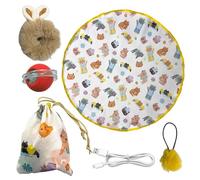 Nuyhgtr Interactive Cat Toys, Chirping Motion Activated Ball, Cat Play Mat Toys, Fast Rolling Cat Toy Ball, 70 cm, Interactive Chirping Motion Activated Toy for Kittens and Adult Cats