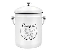 Nuyhgtr Kitchen Compost Container, 5L Bin with Lid, Food Waste Odor Control Indoor Bucket, Family & Vecinos Eco Friendly, Recycling Solution for Fruits, Veggies, and Leftovers