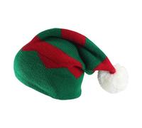 Nuyhgtr Knit Santa Hat, Christmas Knitted Hat, Elastic Christmas Hat, Comfortable Winter Hat, Colorful Christmas Hat, Holiday Gathering Hat, Colorful Elastic Knitted Hats for Christmas Gatherings