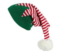 Nuyhgtr Knit Santa Hat, Christmas Knitted Hat, Elastic Christmas Hat, Comfortable Winter Hat, Colorful Christmas Hat, Holiday Gathering Hat, Colorful Elastic Knitted Hats for Christmas Gatherings