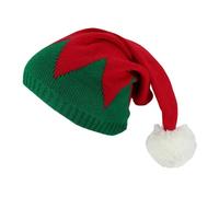 Nuyhgtr Knit Santa Hat, Christmas Knitted Hat, Elastic Christmas Hat, Comfortable Winter Hat, Colorful Christmas Hat, Holiday Gathering Hat, Colorful Elastic Knitted Hats for Christmas Gatherings