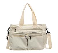Nuyhgtr Large Capacity Tote, Corduroy Shoulder Bag, Travel Tote Pack, Structured Tote Bag, College Tote Bag, Multi-Pocket Tote Bag, Fashionable Corduroy Bag, Versatile Travel Tote, beige, Se référer