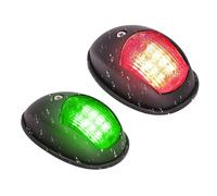 Nuyhgtr Marine Navigation Lights Set, LED Red Green Waterproof Beams, Sturdy Lighting Accessories Kit, Boating Night Safety Equipment, Ideal for Yachts, Trailer, Fishing, Bowfishing, Pond, Multicolor