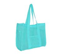 Nuyhgtr Mesh Beach Bag, Net Beach Bags, Waterproof Large Pouch, Reusable Toy Organizer for Summer Travel, Storage, Cruise, Women, Swim, Camping, Family Vacation, 14.17x12.99x2.76 inches