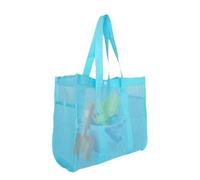 Nuyhgtr Mesh Beach Bag, Net Beach Bags, Waterproof Large Pouch, Reusable Toy Organizer for Summer Travel, Storage, Cruise, Women, Swim, Camping, Family Vacation, 14.17x12.99x2.76 inches