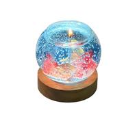 Nuyhgtr Mini Bubble Fish Tank Candle - Cute Decorative Aesthetic LED Light, Scented Home Fragrance with Floating Glow, Compact Desktop Ornament, Party Favors for Bedroom Meditation Spa Yoga Office