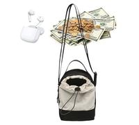 Nuyhgtr Mini Cross Body Bag, Small Satchel Phone Wallet Holder, Lightweight Travel Pouch, Men, Women, Ideal para vacaciones al aire libre Commuting Workout Daily Necessities, 16 x 7 x 21 cm, Cream
