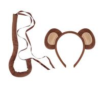 Nuyhgtr Monkey Ears and Tail, Monkey Costume Accessories, Halloween Animal Ears, Cosplay Monkey Traje, Fashionable Halloween Traje, Making Every Event More Enjoyable and Memorable