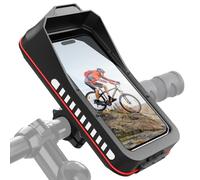 Nuyhgtr Motorcycle Phone Holder, Handlebar Phone Clip, Adjustable Smartphone Clip, Impermeable Motorcycle Holder, Stroller Phone Holder, Phone Mount for Scooter, Moped, Stroller, Cycle