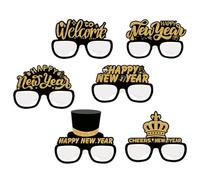 Nuyhgtr New Year Glasses, Funny Glasses 2025, Year Party Props, 2025 Decorative Glasses Eyewear, Festive Party Glasses for Photo Props, Happy New Year Decorations