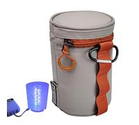 Nuyhgtr Outdoor Fishing Organizer, Fishing Accessories Bag, Night Fishing Gear Bag, Tackle Bag with Light, Versatile Outdoor Fishing Organizer Bag Perfect for Ice Fishing and Camping Trips, Gris, Se