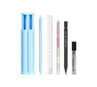 Nuyhgtr Pencil Organizer Bin, Hexagon Pencil Pouch, Sturdy Pencil Bag, Pencil Storage Box School, Multifunctional Pencil Box, School Pencil Case, Convenient Pen Storage for Home, School, azul, Se