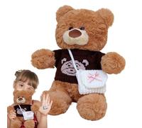 Nuyhgtr Plush Bear with Clothes, Decorative Stuffed Animal Pillow, lindo Bear Plush Toy with Removable Outfit for Girlfriend, Mom, Cumpleaños, San Valentín, Birthdays, 30cm