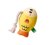 Nuyhgtr Plush Squeaky Toys, Interactive Dog Chew Toy, Fish Chew Toys, Dog Teeth Cleaning Toy, Puffhead Fish Toy, 20x13x3 cm, Plush Squeaky Dog Toy for Teeth and Oral Health