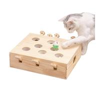 Nuyhgtr Pop and Play Catching Toy, Fun Interactive Cat Toy for Kittens, Interactive Pop Cat Toy, Catching Game for Cats, Kitten Play Toy for Indoor Cats, Wooden Interactive Toy for Kittens