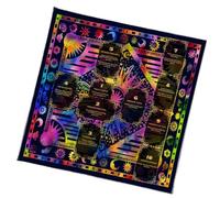 Nuyhgtr Premium Tarot Cloth - Durable Altar Mat, 14x14 Inches Divination Mat with Smooth, Soft Fabric Material, Reading Mats with Easy Layout, Meditation Mats for Beginners and Enthusiasts