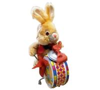 Nuyhgtr Rabbit Clockwork Toy, Plush Animal Robot, Wind-Up Interactive Walking Toy, Electric Animal Model, Fun and Engaging, 20cm/7.87 Inches, Ideal for Easter, Kids, Children, Boys