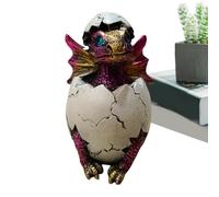 Nuyhgtr Resin Dinosaurio Egg, Breaking Out of Egg Dragon, Hatchling Statue, Decorative Tabletop Decor, Collectible Figurines, Dinosaurio Egg Ornament, Dragon Figura for All Ages Kids