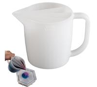 Nuyhgtr Reusable Silicone Pouring Cup, Non-Stick Pouring Cup, Multi-Channel Resin Cup, Easy Pour Resin Cups, Acrylic Pouring Cups and Fluid Art Mixing Tool, 500ml, for Reusable Fluid Art Paint, 1pc