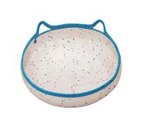 Nuyhgtr Round Cat Bed Nest, Circular Cat Bed, Cozy Cat Bed, Plush Cat Nest, Cat Bed with Raised Edges, Soft Round Cat Bed, Cat Nest with Bolster, Enclosed Cat Bed,