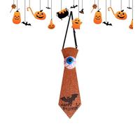 Nuyhgtr Skull Tie, Lighted Eyeball Halloween Bow Tie with Bat Pattern Collar, Glow-in-the-Dark Costume Accessory for Men, Youth, Cosplay, Exhibitions, Stage Shows, and Halloween Parties