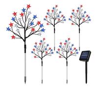 Nuyhgtr Solar Landscape Lighting - Waterproof Outdoor Decoration, 28.35 inches 5 Piece Pathway Set, Auto On Off Garden Illumination, Solar Powered Yard Stakes for Driveways and Backyards