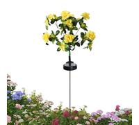 Nuyhgtr Solar Outdoor Flowers - Led Memorial Garden Light, 28.74 Inches Decor with 56 Color Leds, Artificial Floral, Lawn Ornament, Sympathy Arrangement for Remembrance Memorial Honoring Loved