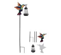 Nuyhgtr Solar Stake Lights - Waterproof LED Metal Resin, Standard Size with Ground Spikes, Small Solar Lights, Aesthetic Outdoor Lamp, for Patio Path Walkway Lawn House, Effortless Lighting