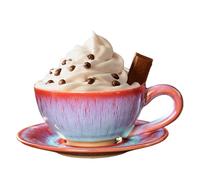 Nuyhgtr Soup Bowls Set, Ceramic Cups for Home, Coffee Set, Retro Ceramic Tazas, Ceramic Coffee Mugs, Japanese Coffee Mug, 12 x 5 cm, Handmade Japanese Style Retro Coffee Cups for Home or