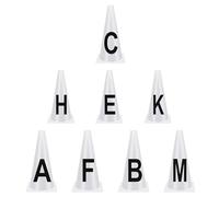 Nuyhgtr Sports Training Cones, Dressage Markers Portátil, White Dressage Letters, Stackable Training Cones, Equestrian Training Aids, Competition Dressage Cones, Portable Sports Markers