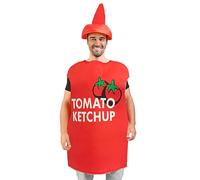 Nuyhgtr Tomato Costume, Halloween Costume, Creative Cosplay Lightweight Ketchup Sauce Bottle Shape Clothing, Festival, Group Souvenirs, Stage Performances, Ideal for Fun and Unique Events