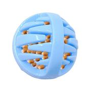 Nuyhgtr Treat Dispensing Dog Toy, Cognitive Chew Ball, Mentally Stimulating Puzzle for Teething Puppies, Brain Training, Indoor and Outdoor Playtime, 3.15x3.15x3.15 Inches, Blue