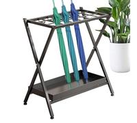 Nuyhgtr Umbrella Holder, 18-Grid Freestanding Iron Organizer, Large Storage Stand with Hooks, Removable Water Tray for Entryway, Hotel Lobby, Home, or Offices, 20.87x11.02x22.05 Inches