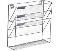 Nuyhgtr Wall Mount File Holder, 4 Tier File Storage Rack, Space-Saving Document Organizer, Mail AND Paper Storage, Sturdy Metal Filing for Home, Offices 32,5 x 10,5 x 32 cm