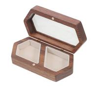 Nuyhgtr Wedding Ring Boxes for Ceremony, Wooden Double Ring Box, Desk Organizer on Your Engagement, Bridal Party, Groom, Proposal, Cumpleaños, Wife, Husband, Special Events, 3,94 x 1,97 x 1,1 pulgadas