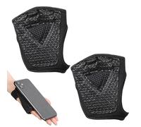 Nuyhgtr Women's Cycling Gloves, Transpirable Half-Finger Mittens, Anti-Slip Weight Lifting Gloves with Wrist Wrap Support, Full Palm Protection for Yoga, Ejercicio, Entrenamiento, Black and Red