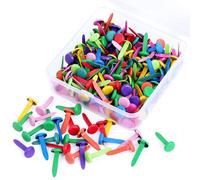 Nuyoah Clips para bolsas de patrones, multicolor, mini bradis, redondas, 200 unidades, pinzas de metal para alas, pequeñas 8 x 18 mm, para escuela, oficina, papel, manualidades, manualidades
